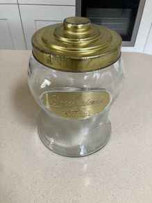 Chocolate Glass Jar Italian 70's