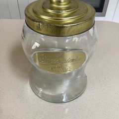 Chocolate Glass Jar Italian 70's