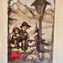 4 Vintage Original Framed Hummel Print Postcards Image 10