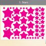Stars, Hearts, Butterflies, Flowers, Prams Wall Sticker For Home Decorating / Vinyl Decal (Free Shipping) Image 2