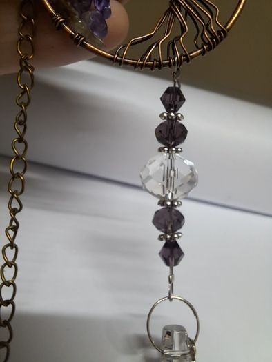 Amethyst Handmade Tree of Life Crystal Suncatcher