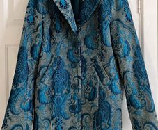 DKNY Size 10-12 Ladies Teal Coat