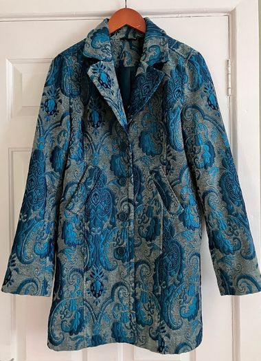 DKNY Size 10-12 Ladies Teal Coat