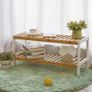 2 tier wooden shoe rack Image 3