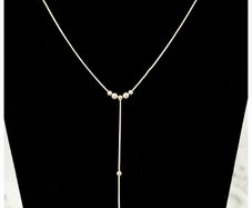 Sterling Silver 925 Lariat Chain Necklace