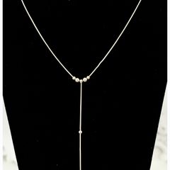 Sterling Silver 925 Lariat Chain Necklace