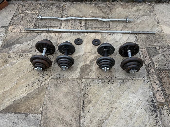 Barbell, Ez bar and dumbbell set