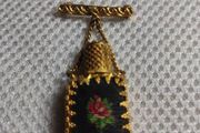 Vintage perfume bottle brooch