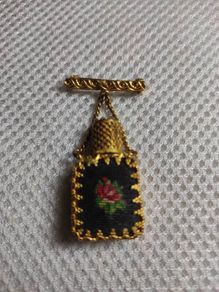 Vintage perfume bottle brooch