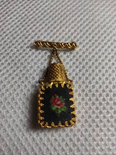 Vintage perfume bottle brooch