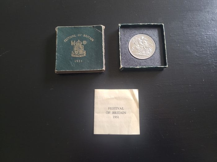 1951 Festival of Britain coin - Green Box