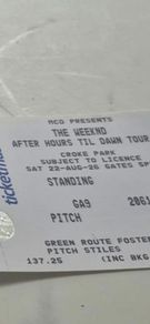 Weekend pitch ticket