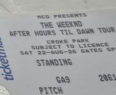 Weekend pitch ticket