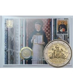 Vatican 2 Euro Brilliant Uncirculated Coin 2024 - 750th anniversary of the death of St.Thomas Aquinas (Special Packaging)