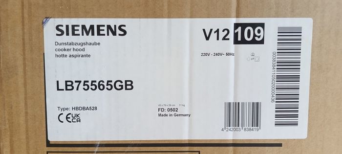 Siemens Lb75565gb Canopy Hood