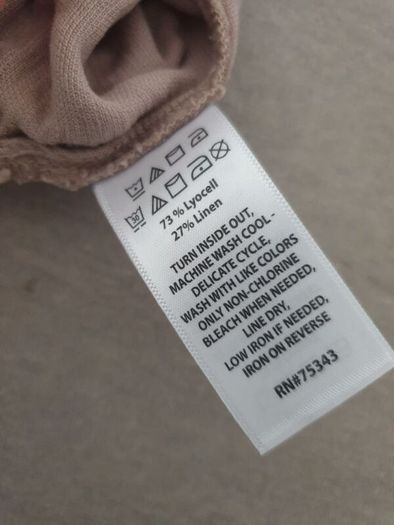Wide Leg Linen Blend Trousers Size Large
