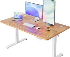 Standing Desk with USB Charging Port, 140 x 80 cm, 4 Preset Height Settings