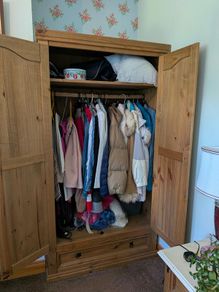 Wooden wardrobe