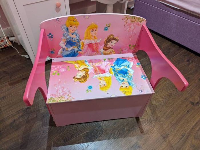 Disney princess bench/desk with storage.