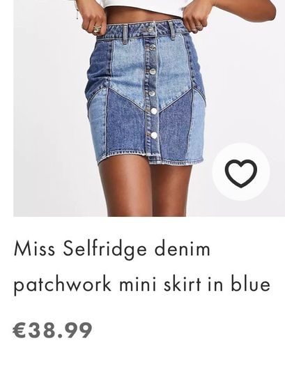 Miss Selfridge denim skirt
