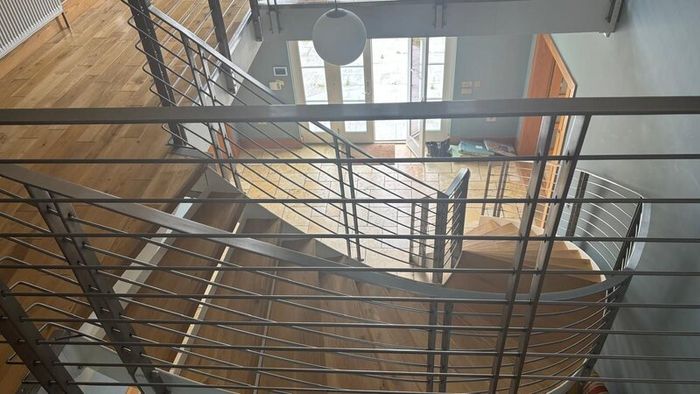 Stainless steel staircase