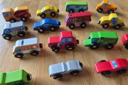 Wooden toy vehicles X 16