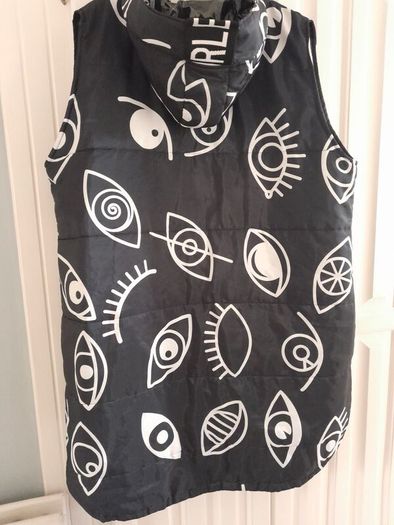 long Jilet black with pattern