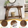 Rustic Brown 2 Tier Console Table (Free Delivery) Farmhouse Style Image 4