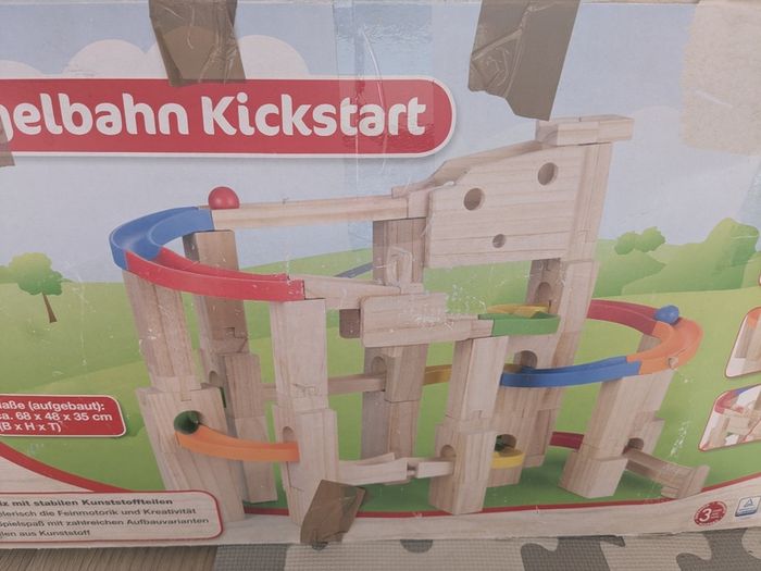 Big wooden marble run