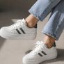 Premium Women's White Genuine Leather Sneakers  37. UK 4 Image 4