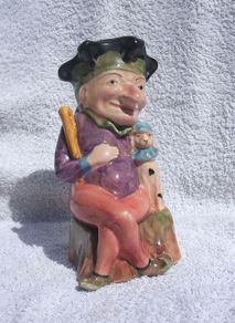 H. WAIN & SONS LTD (Melba Ware) - a vintage toby jug of PUNCH with his dog (1950's). Excellent condition.