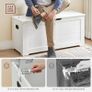 New Vintage Storage Cabinet Shoe Bench (White) FREE P&P Image 4