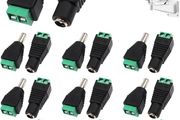 20 PCS 5.5 Mm x 2.1mm Connector 12v, Waterproof Male Female Dc Power Jack Connector Screw Terminal Adapter Socket Plug Kit for Cctv Security Camera Led Light Strips or Other Dc 5v-24v Devices