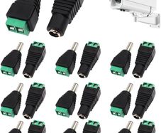 20 PCS 5.5 Mm x 2.1mm Connector 12v, Waterproof Male Female Dc Power Jack Connector Screw Terminal Adapter Socket Plug Kit for Cctv Security Camera Led Light Strips or Other Dc 5v-24v Devices