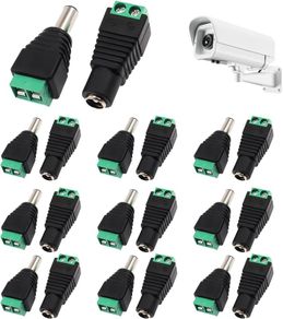 20 PCS 5.5 Mm x 2.1mm Connector 12v, Waterproof Male Female Dc Power Jack Connector Screw Terminal Adapter Socket Plug Kit for Cctv Security Camera Led Light Strips or Other Dc 5v-24v Devices