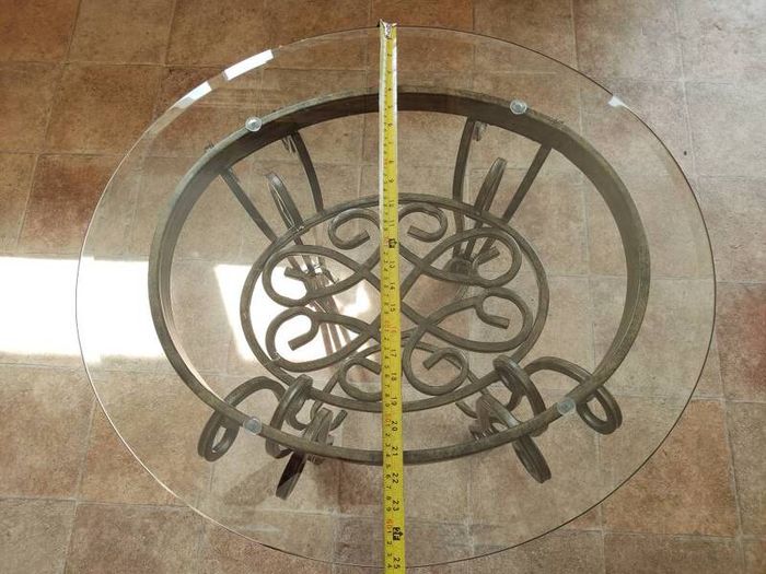 small glass top table like new.
