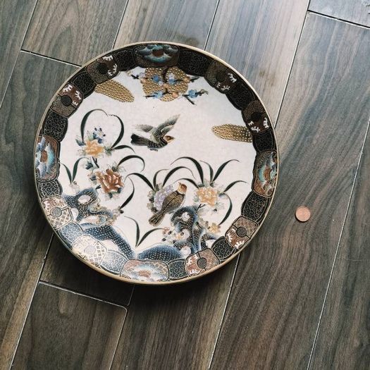 Antique Satsuma Plate with hand-painted