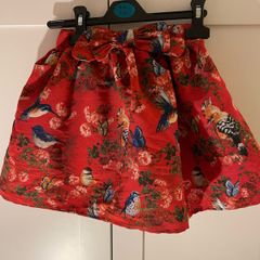 Paul Costelloe tulle skirt with bow and bird pattern