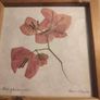 Set 2 Vintage Authentic Botanical Press Flowers Framed Wall Folk Art Image 5