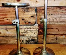 Antique brass and copper plant stands