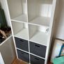 Shelves with four felt storage boxes Image 2