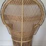 70s bamboo & wicker peacock chair Image 2