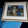 Large blue door picture in frame collection only Image 5