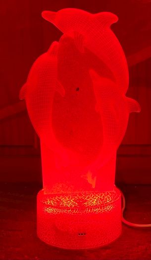 remote control 3D night light, various colours