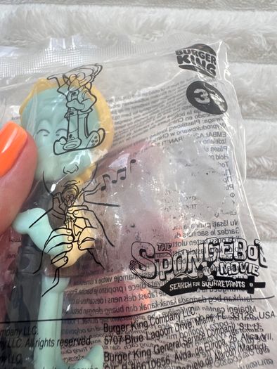 Burger King Squidward Toy SpongeBob Search For SquarePants Movie 2025 approx. 10 cm. Please see photos