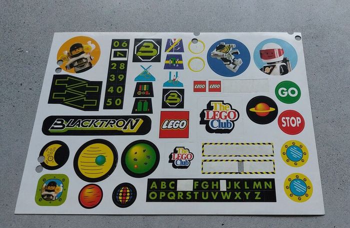 Lego Club UK Blacktron sticker sheet 1991