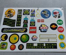 Lego Club UK Blacktron sticker sheet 1991