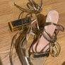 gold strappy heels Image 2