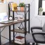 Rustic Brown Office Desk With Shelving Image 2
