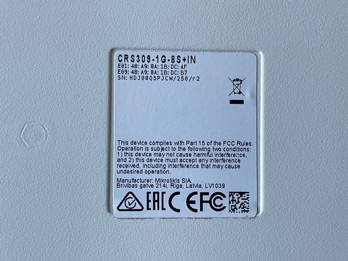 Mikrotik Crs309-1g-8s+in